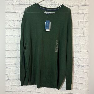 Club Room Men’s Merino Wool Blend Green Crew Neck Sweater, XXL, NWT